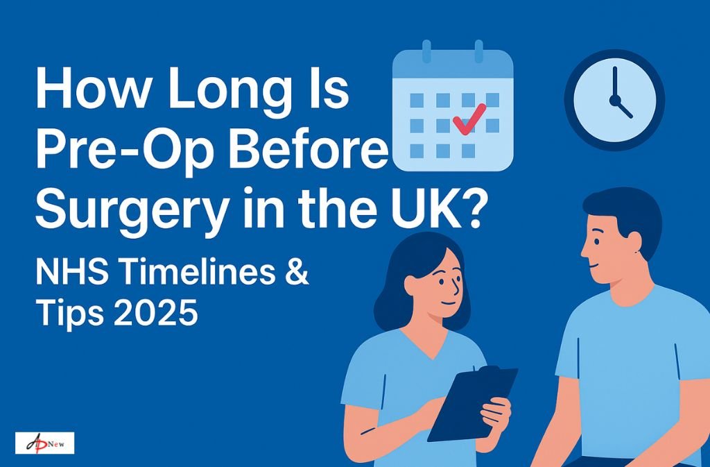 how long is pre op before surgery uk