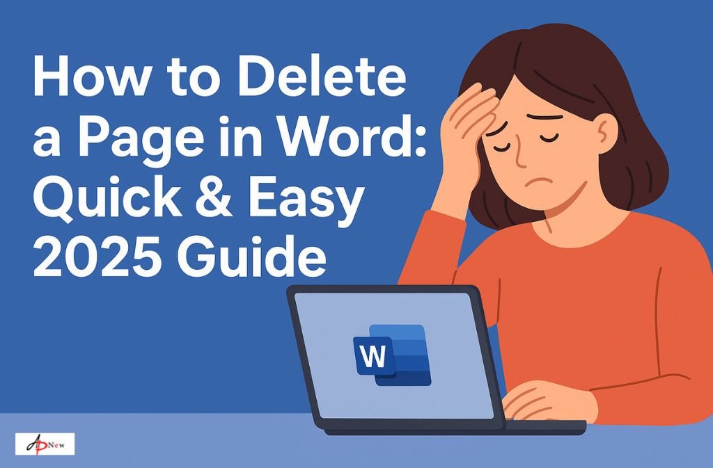 how to delete a page in word